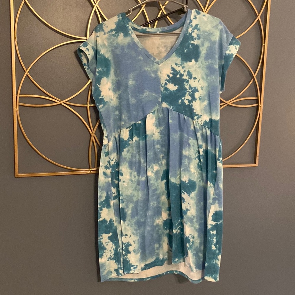 Como vintage tie dye summer dress